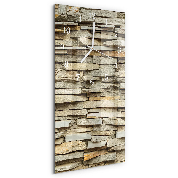 Horloge rectangulaire verticale Pierres