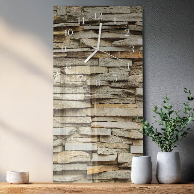 Horloge rectangulaire verticale Pierres