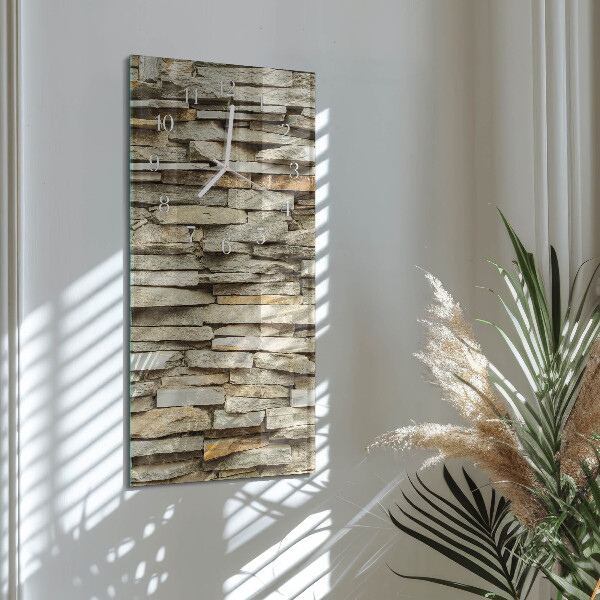 Horloge rectangulaire verticale Pierres