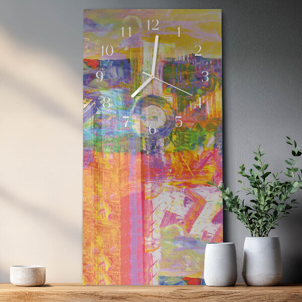 Horloge rectangulaire verticale Chaos