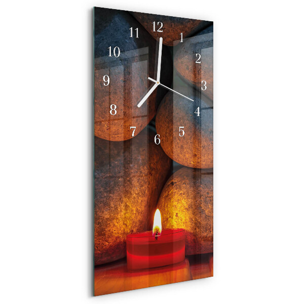 Horloge rectangulaire verticale Pierres