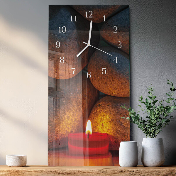 Horloge rectangulaire verticale Pierres