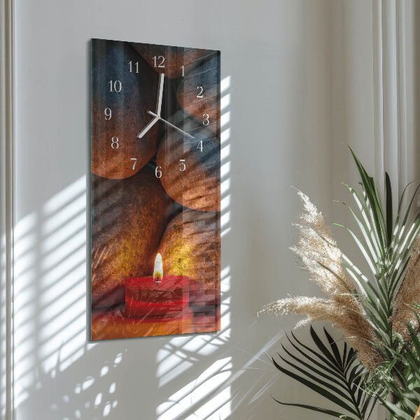 Horloge rectangulaire verticale Pierres
