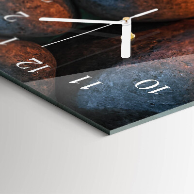 Horloge rectangulaire verticale Pierres