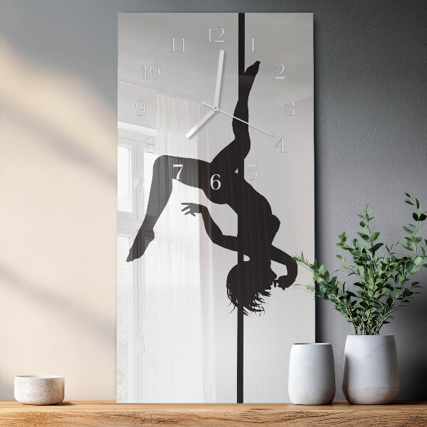 Horloge rectangulaire verticale Pole Dancer