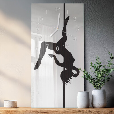 Horloge rectangulaire verticale Pole Dancer