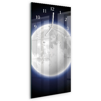 Horloge rectangulaire verticale Lune