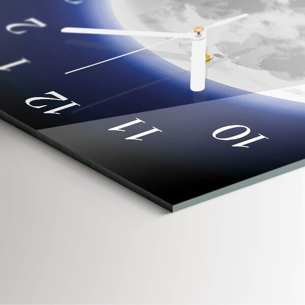 Horloge rectangulaire verticale Lune