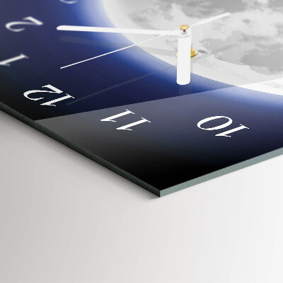 Horloge rectangulaire verticale Lune