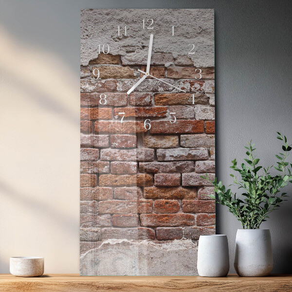 Horloge rectangulaire verticale Brique