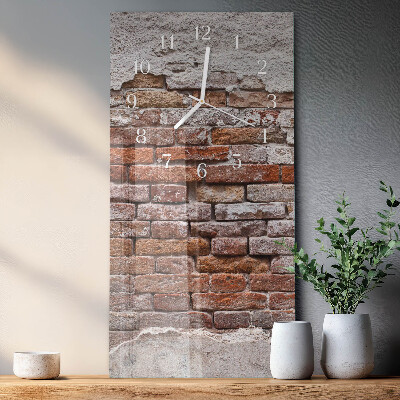 Horloge rectangulaire verticale Brique