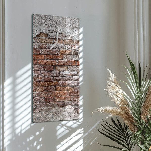 Horloge rectangulaire verticale Brique