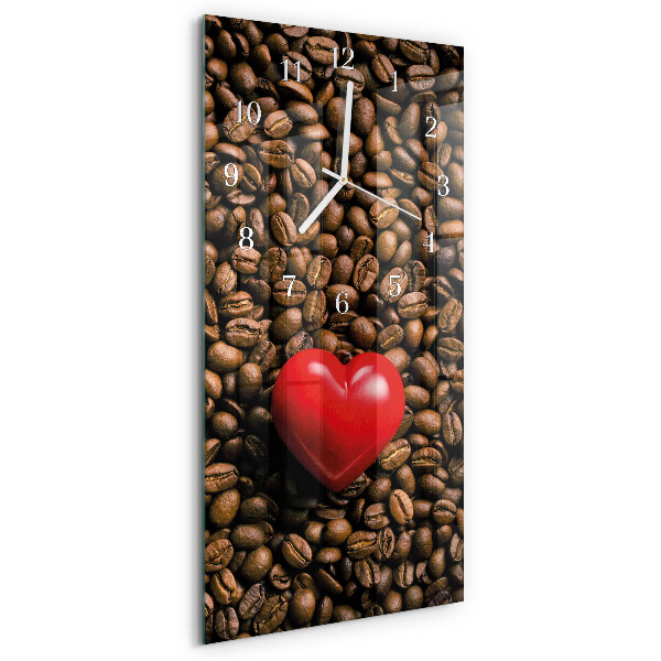 Horloge rectangulaire verticale Café en grains