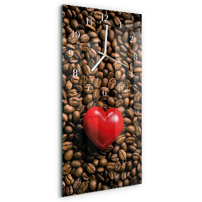 Horloge rectangulaire verticale Café en grains