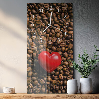 Horloge rectangulaire verticale Café en grains