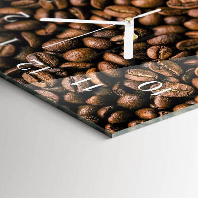 Horloge rectangulaire verticale Café en grains