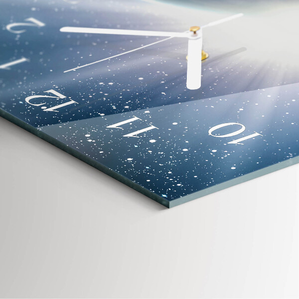 Horloge rectangulaire verticale Terre Weltall