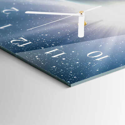 Horloge rectangulaire verticale Terre Weltall