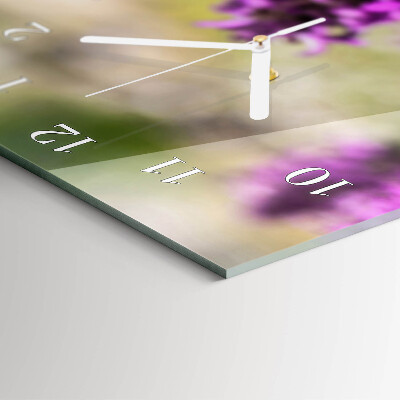 Horloge rectangulaire verticale Fleurs