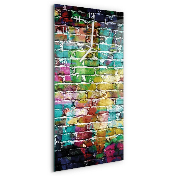 Horloge rectangulaire verticale Brique