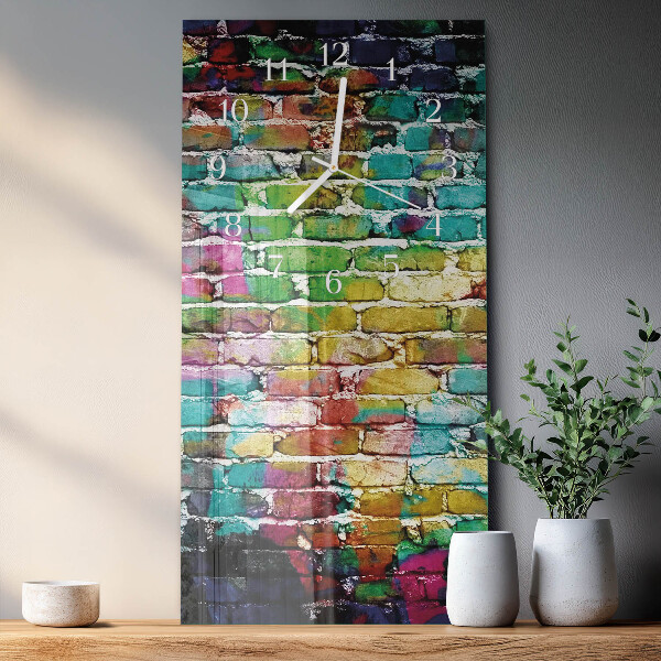 Horloge rectangulaire verticale Brique