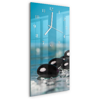 Horloge rectangulaire verticale Pierres