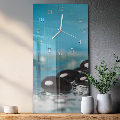 Horloge rectangulaire verticale Pierres