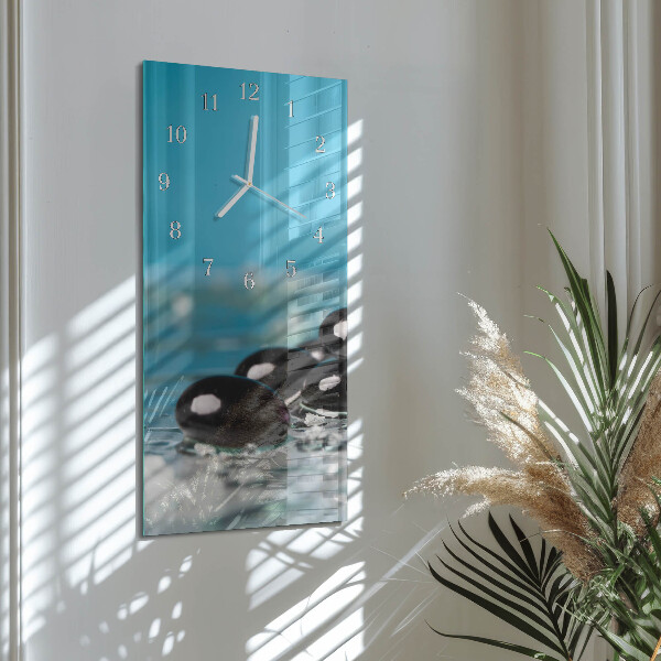 Horloge rectangulaire verticale Pierres