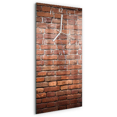 Horloge rectangulaire verticale Brique