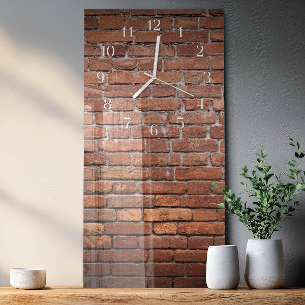 Horloge rectangulaire verticale Brique