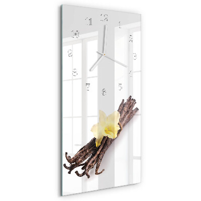 Horloge rectangulaire verticale Vanille