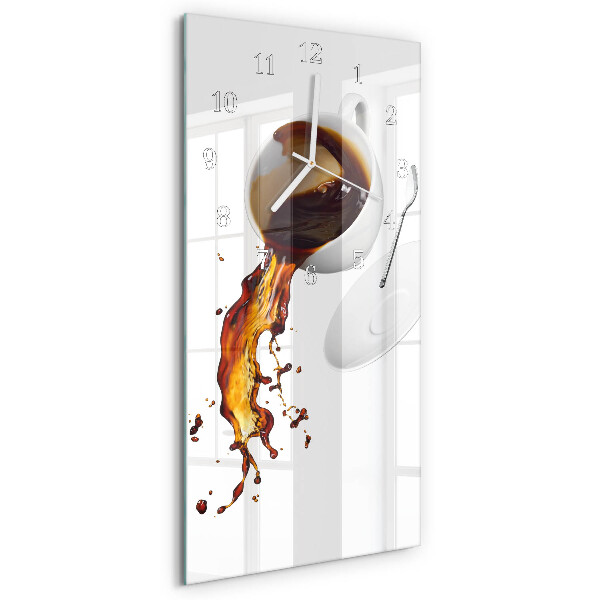 Horloge rectangulaire verticale Café