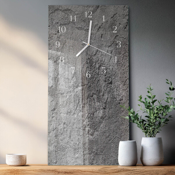 Horloge rectangulaire verticale Mur en béton