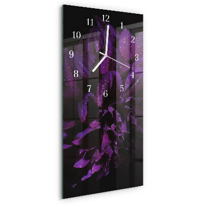 Horloge rectangulaire verticale Pivoine
