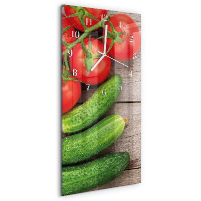Horloge rectangulaire verticale Légumes