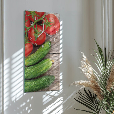 Horloge rectangulaire verticale Légumes
