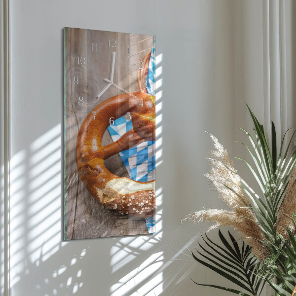 Horloge rectangulaire verticale Bretzel