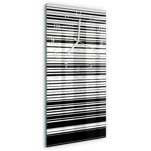 Horloge rectangulaire verticale Rayures