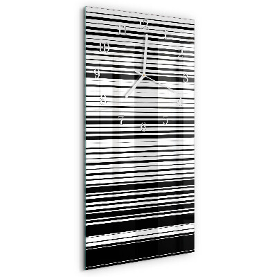 Horloge rectangulaire verticale Rayures