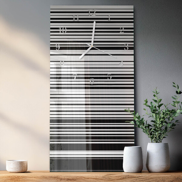 Horloge rectangulaire verticale Rayures
