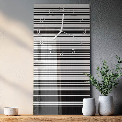 Horloge rectangulaire verticale Rayures