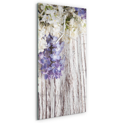Horloge rectangulaire verticale Lilas