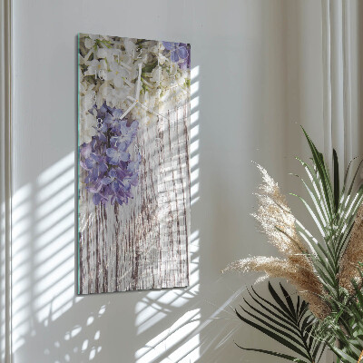 Horloge rectangulaire verticale Lilas