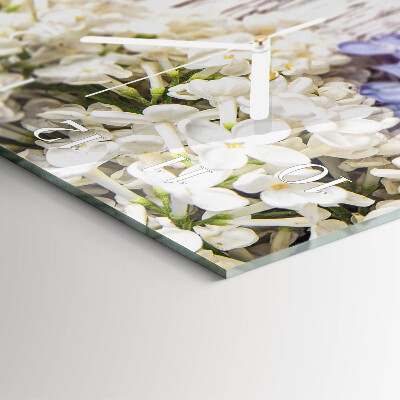 Horloge rectangulaire verticale Lilas