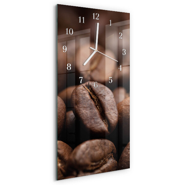 Horloge rectangulaire verticale Café en grains