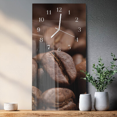 Horloge rectangulaire verticale Café en grains