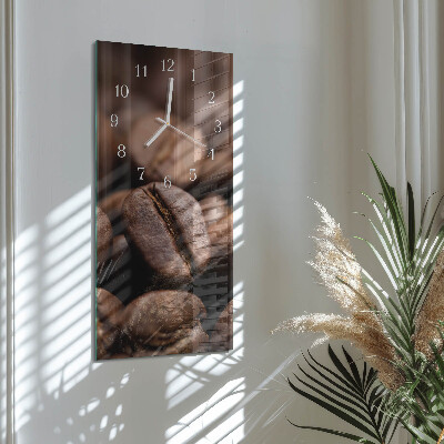 Horloge rectangulaire verticale Café en grains