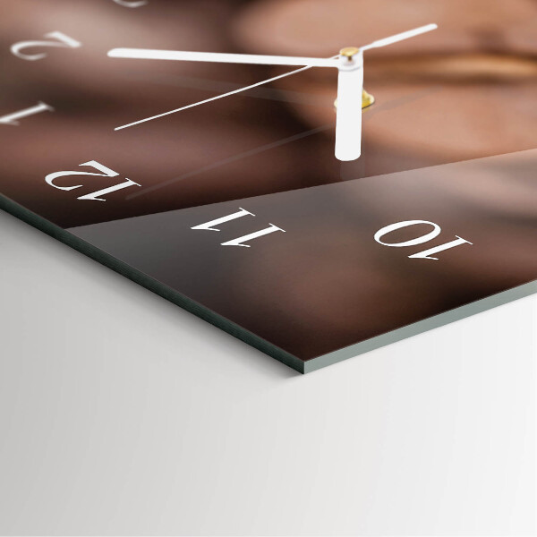 Horloge rectangulaire verticale Café en grains