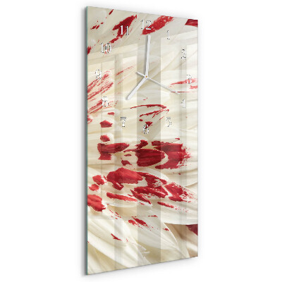 Horloge rectangulaire verticale Fleur