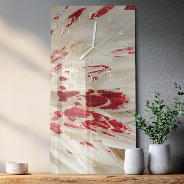Horloge rectangulaire verticale Fleur
